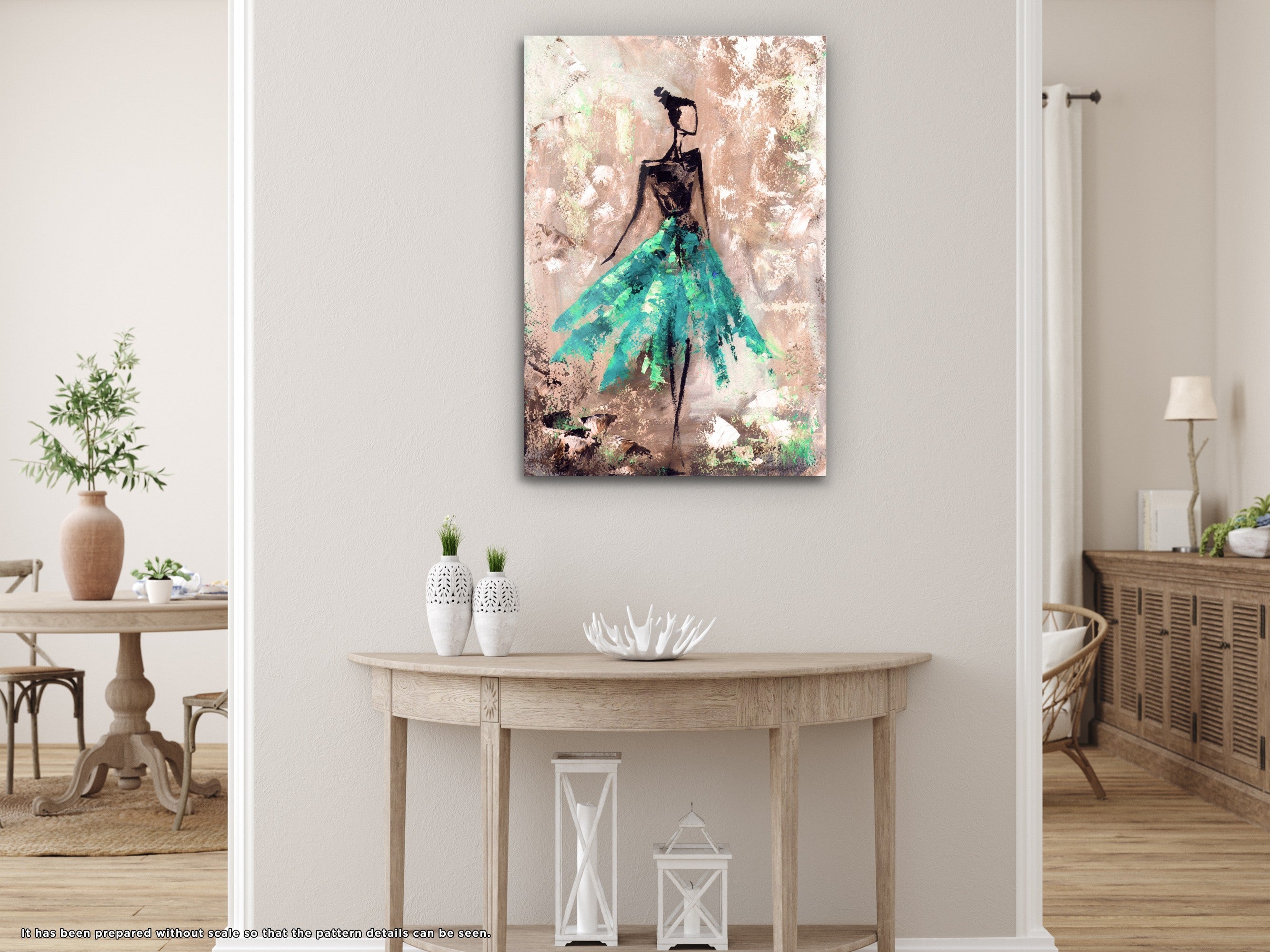 Ballerina - Glass Wall Art