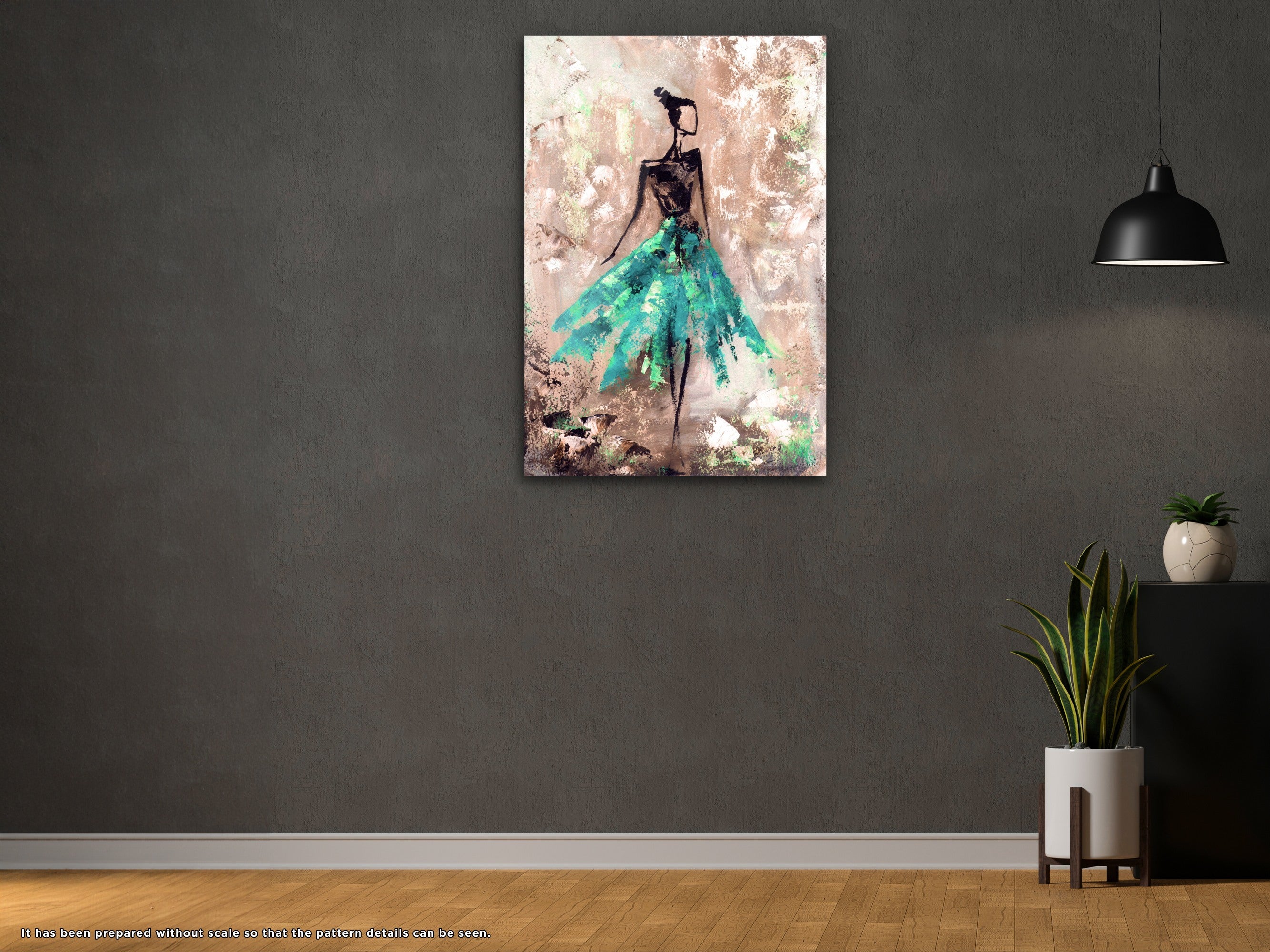 Ballerina - Glass Wall Art