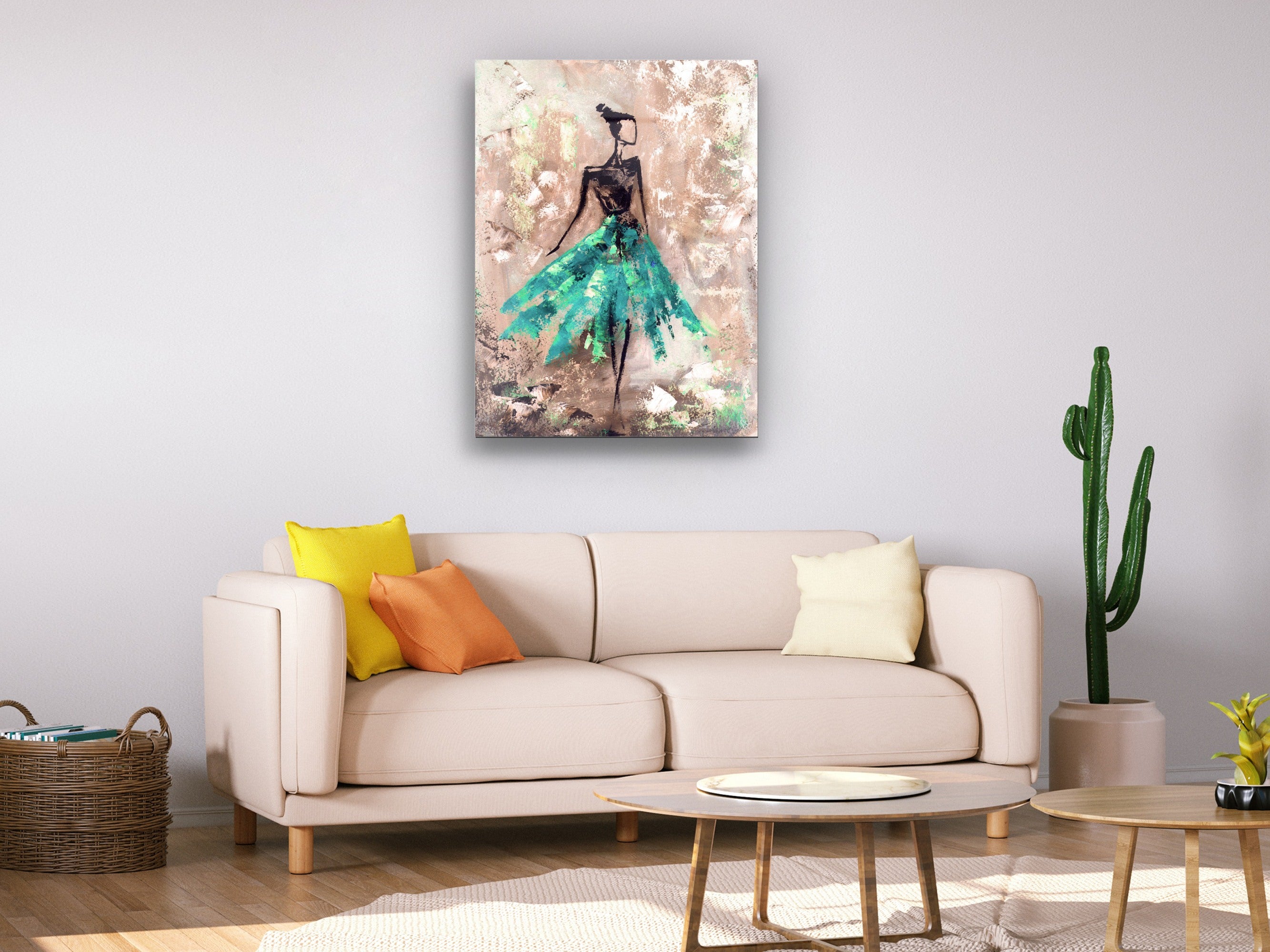 Ballerina - Glass Wall Art