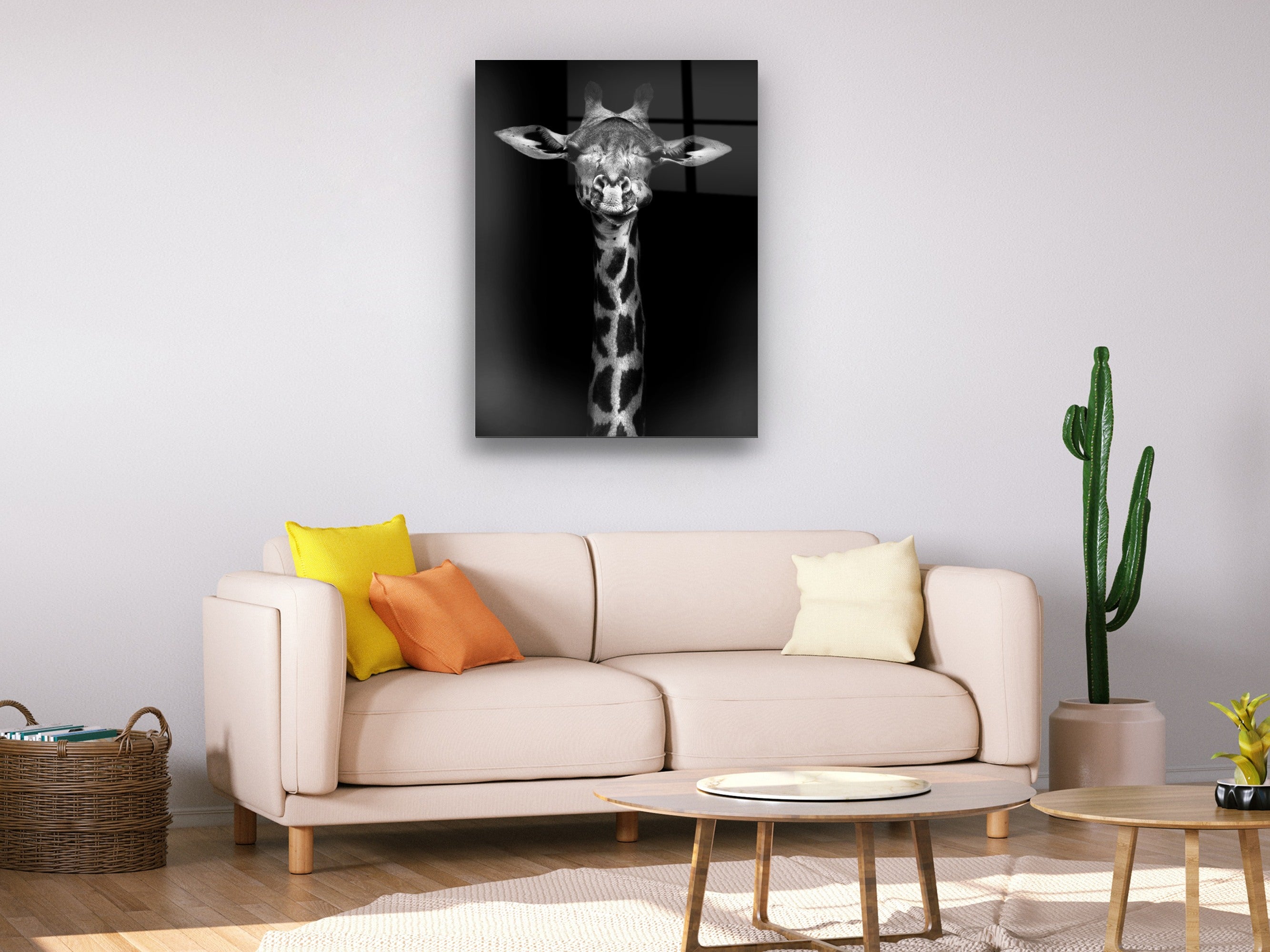 The Giraffe - Glass Wall Art