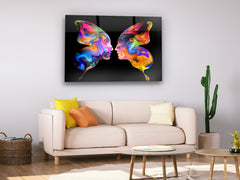 ・"Butterfly Couple"・Glass Wall Art