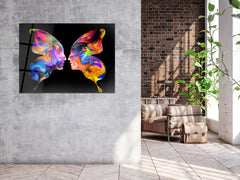 ・"Butterfly Couple"・Glass Wall Art