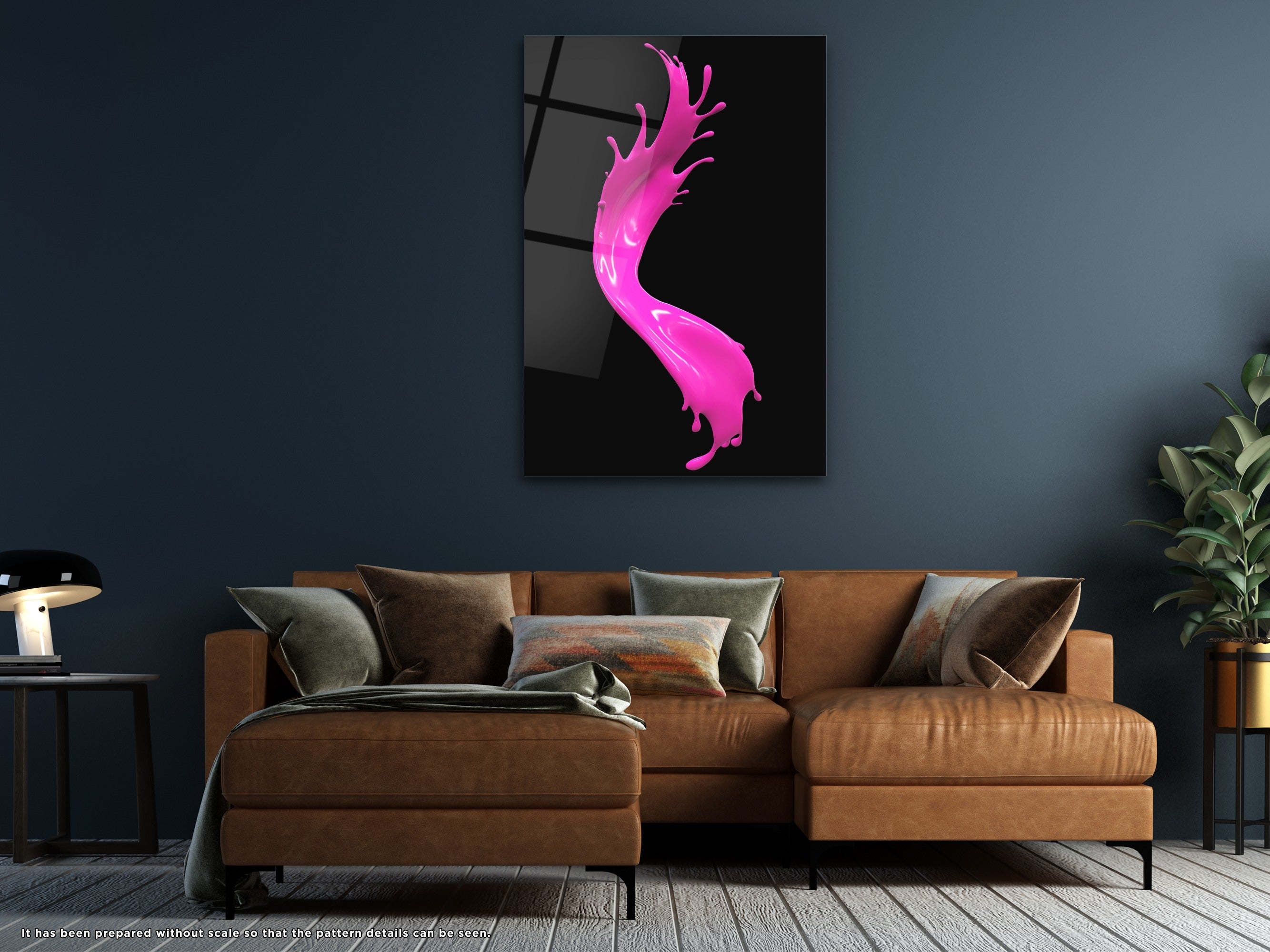 Pink Splash - Glass Wall Art