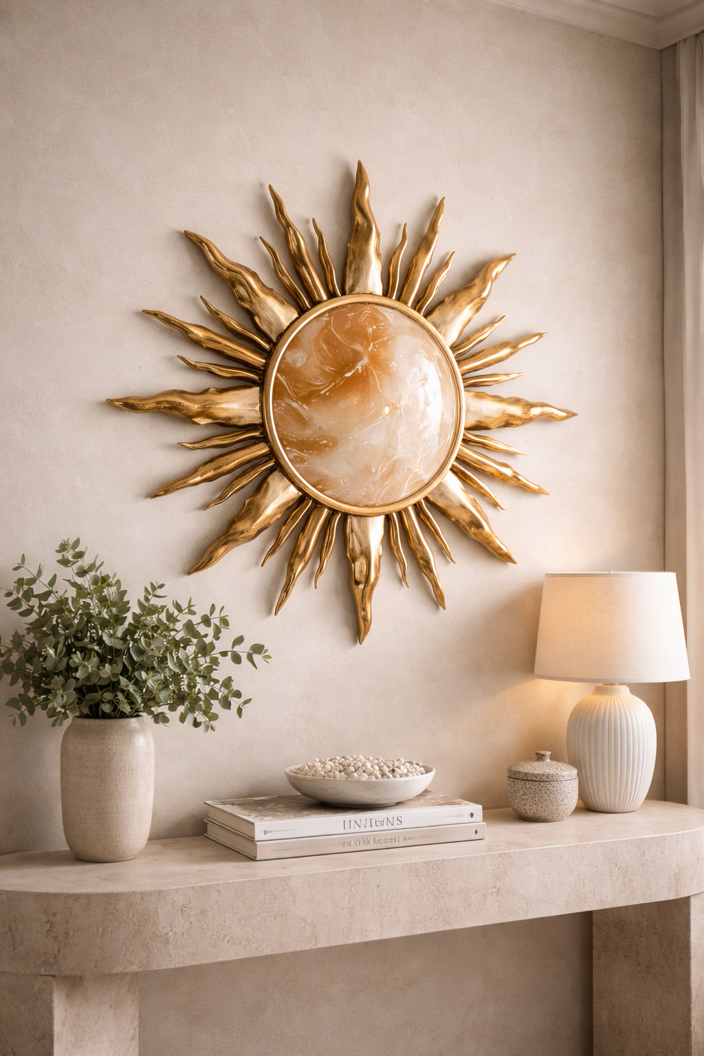 Helios Collection - Emerald / Amber / Midnight / Pearl. Designer Handmade Epoxy Resin Mirror