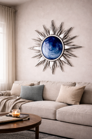 Helios Collection - Emerald / Amber / Midnight / Pearl. Designer Handmade Epoxy Resin Mirror