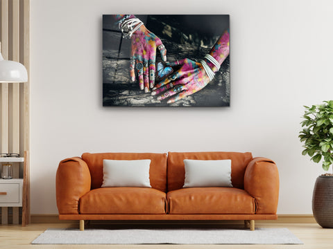 ・"A life Around your Hands"・Glass Wall Art