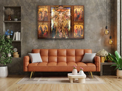 ・"Altar of Jesus Christ ,John and Mary"・Glass Wall Art