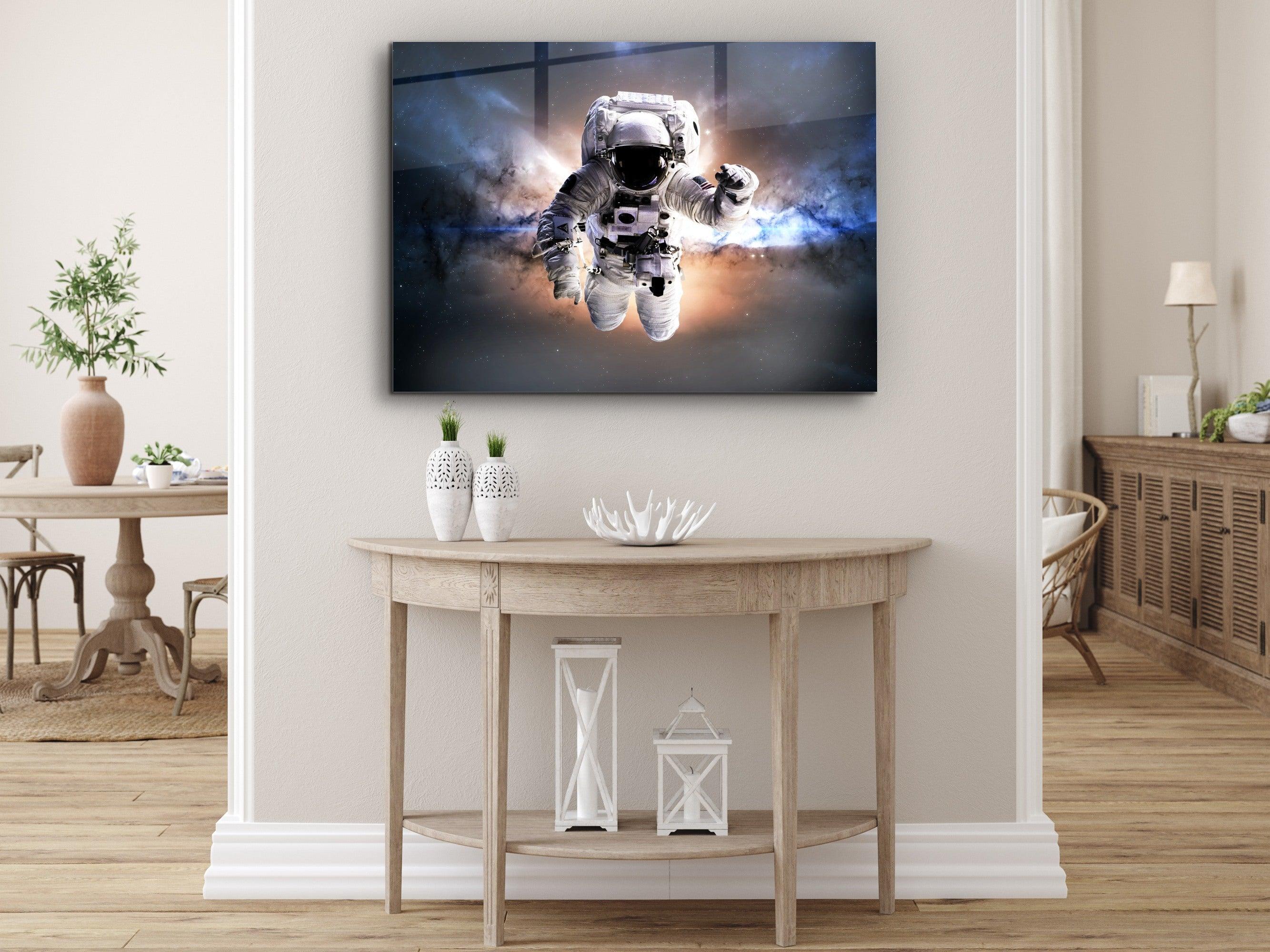 ・"Astronaut in Space"・Glass Wall Art - Wonders Of Wall