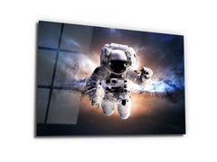 ・"Astronaut in Space"・Glass Wall Art - Wonders Of Wall