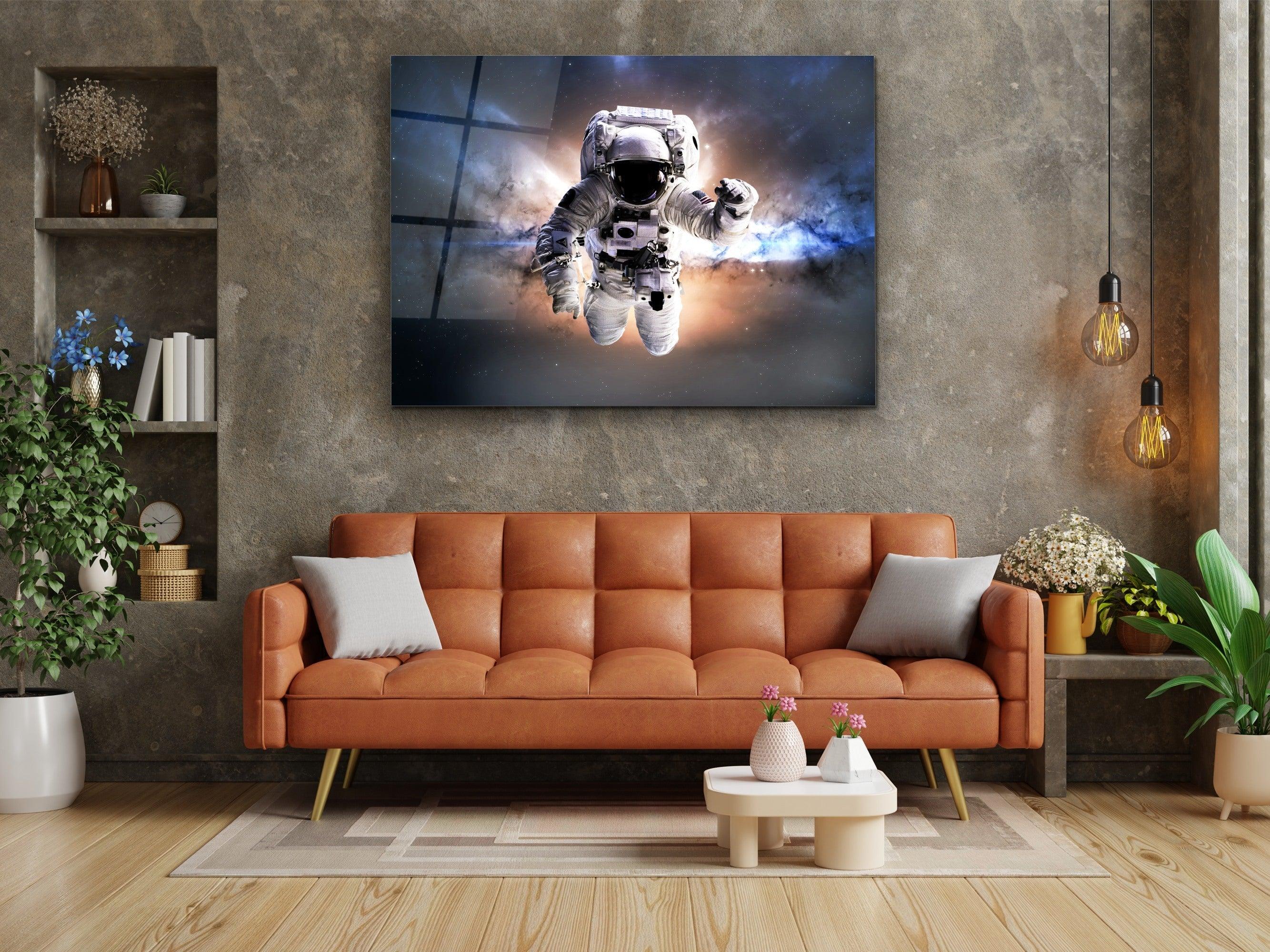 ・"Astronaut in Space"・Glass Wall Art - Wonders Of Wall