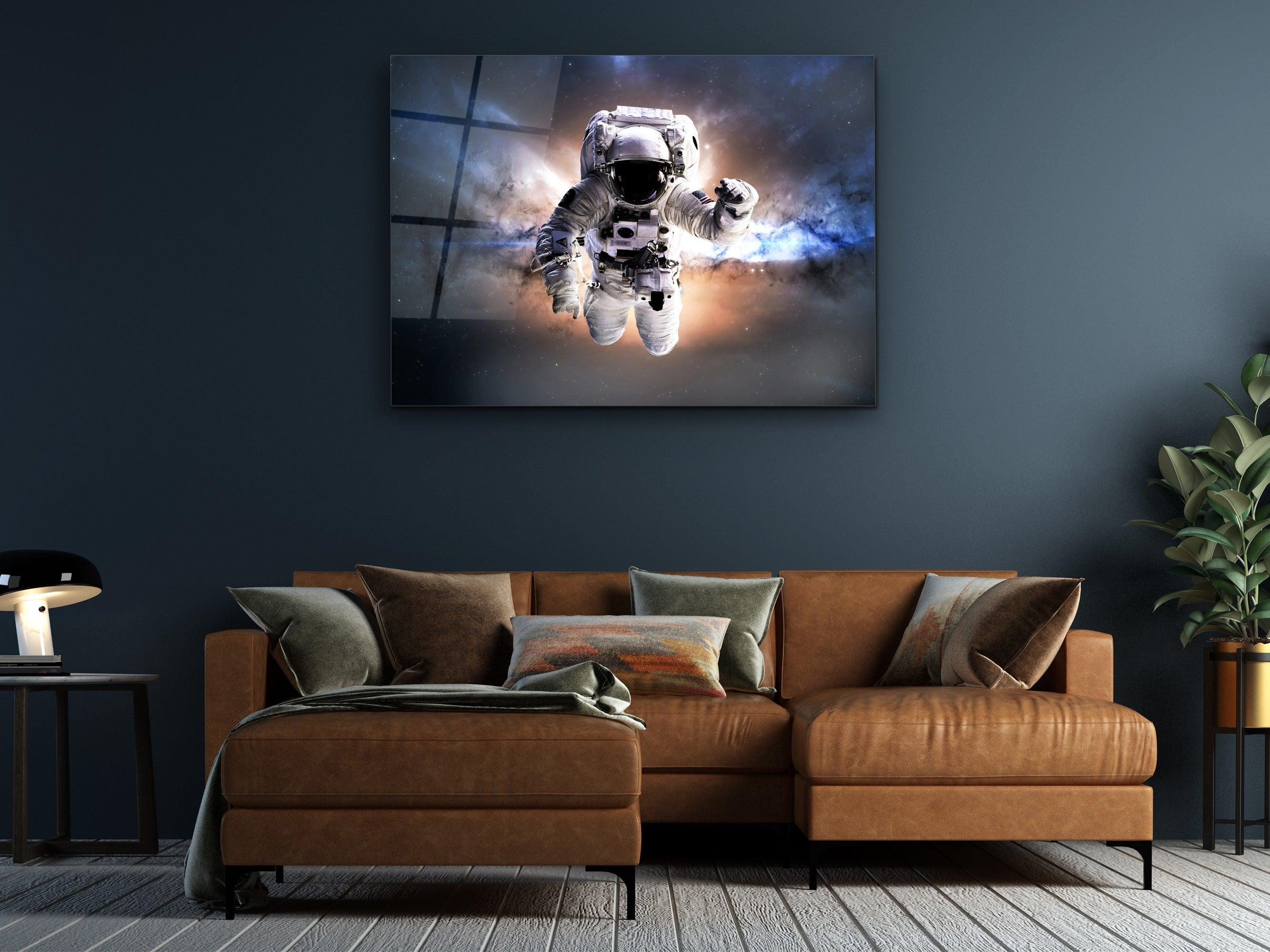 ・"Astronaut in Space"・Glass Wall Art - Wonders Of Wall