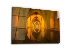 ・"Baths of Maria Padilla"・Glass Wall Art - Wonders Of Wall