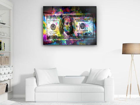 ・"Benjamin the Hundred"・Glass Wall Art