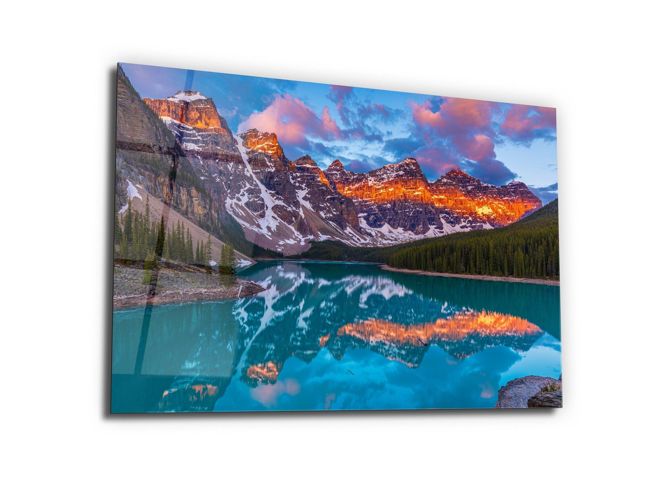 ・"Blue Magic of Moraine Lake"・ Glass Wall Art - Wonders Of Wall