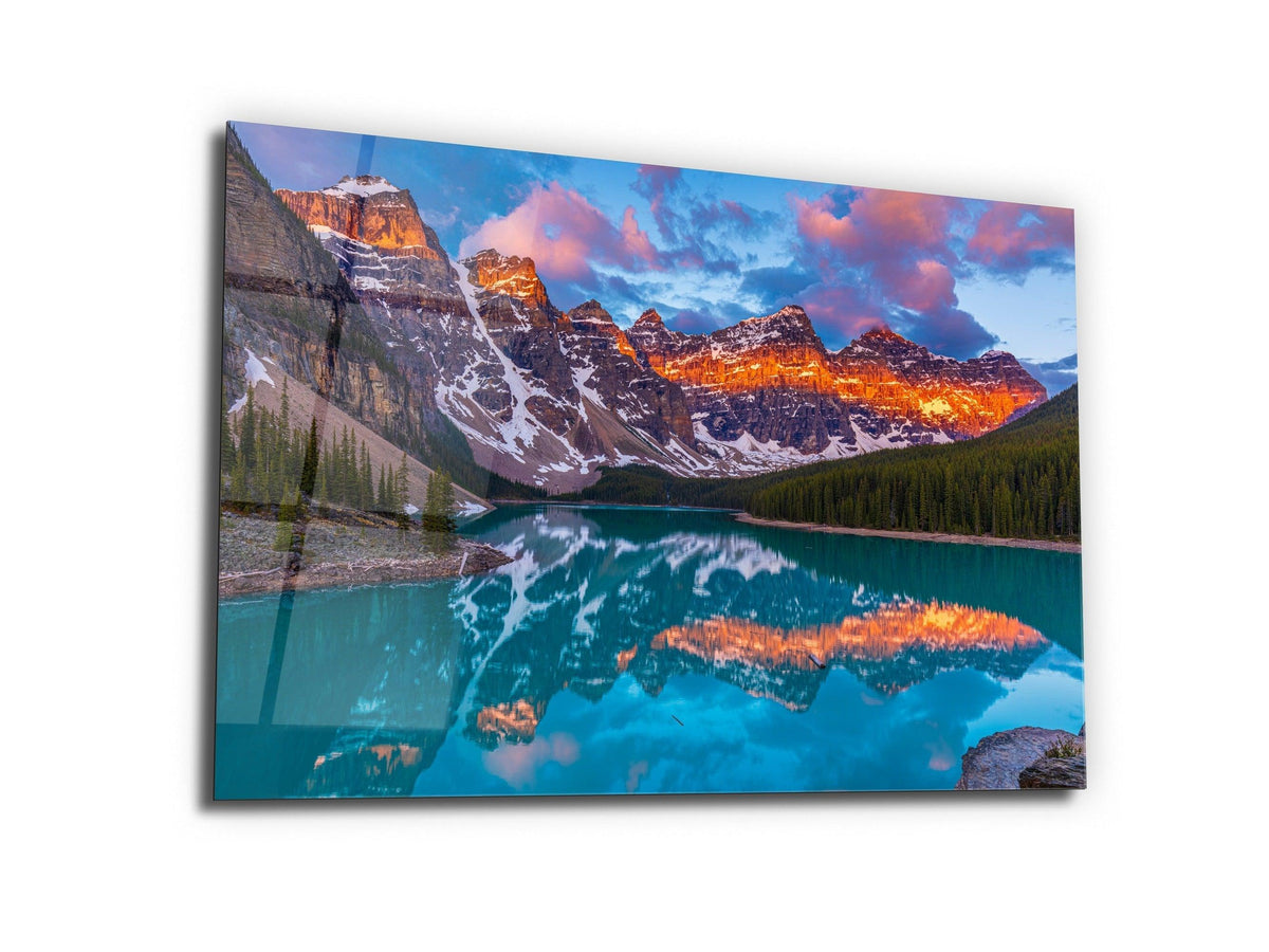 ・"Blue Magic of Moraine Lake"・ Glass Wall Art - Wonders Of Wall