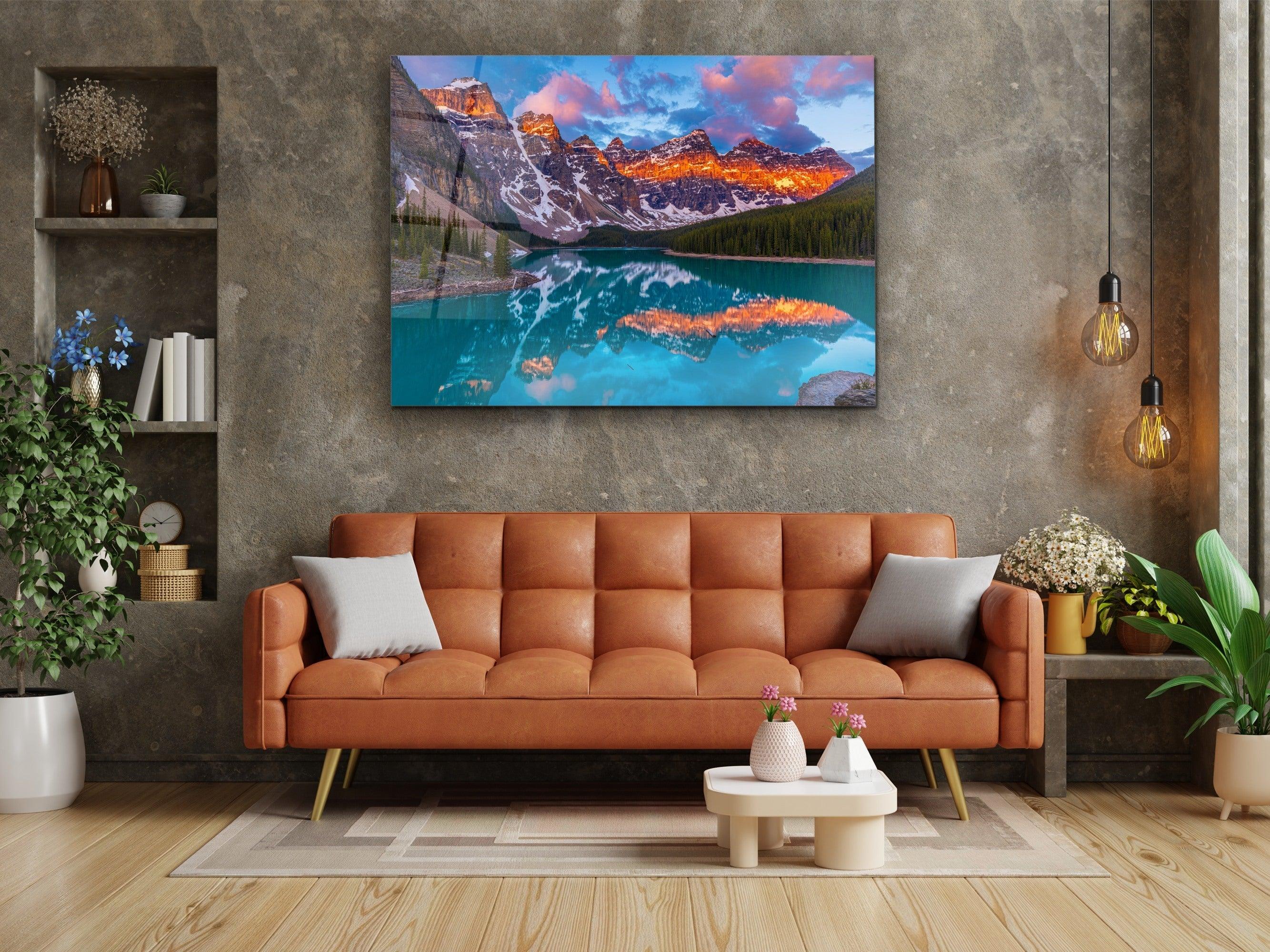 ・"Blue Magic of Moraine Lake"・ Glass Wall Art - Wonders Of Wall