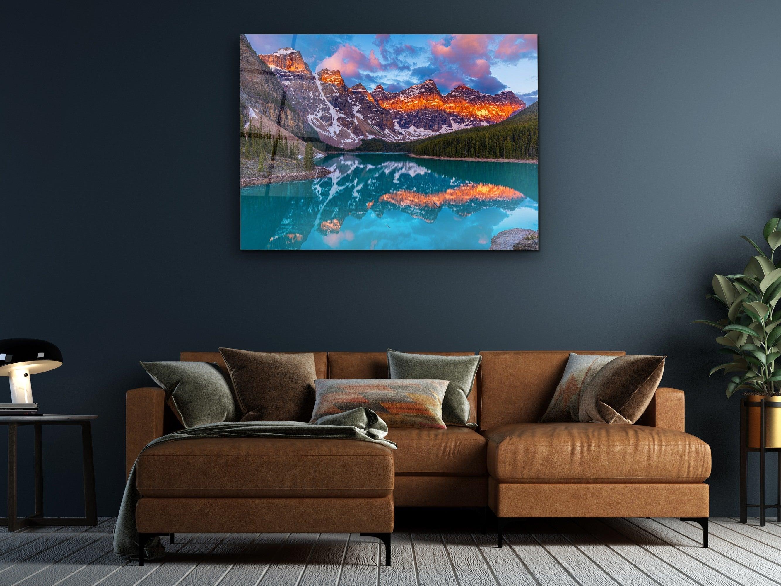 ・"Blue Magic of Moraine Lake"・ Glass Wall Art - Wonders Of Wall