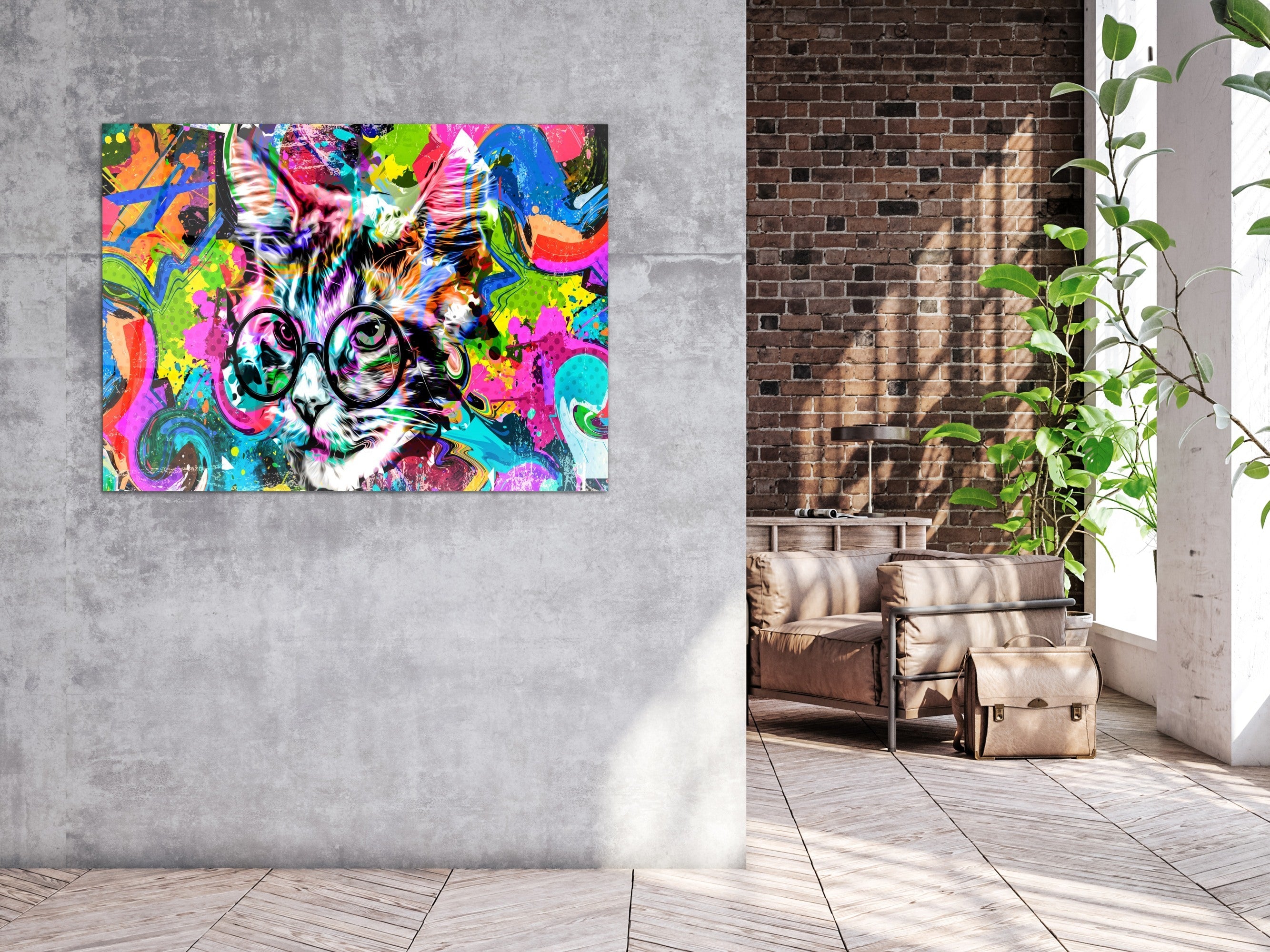 ・"Color of Cat the Wise"・Glass Wall Art