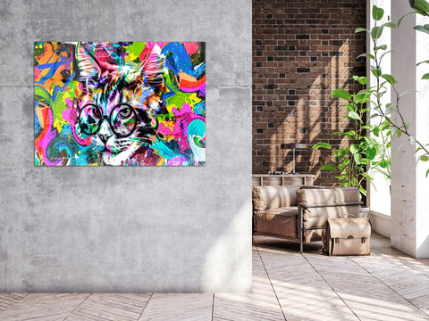・"Color of Cat the Wise"・Glass Wall Art