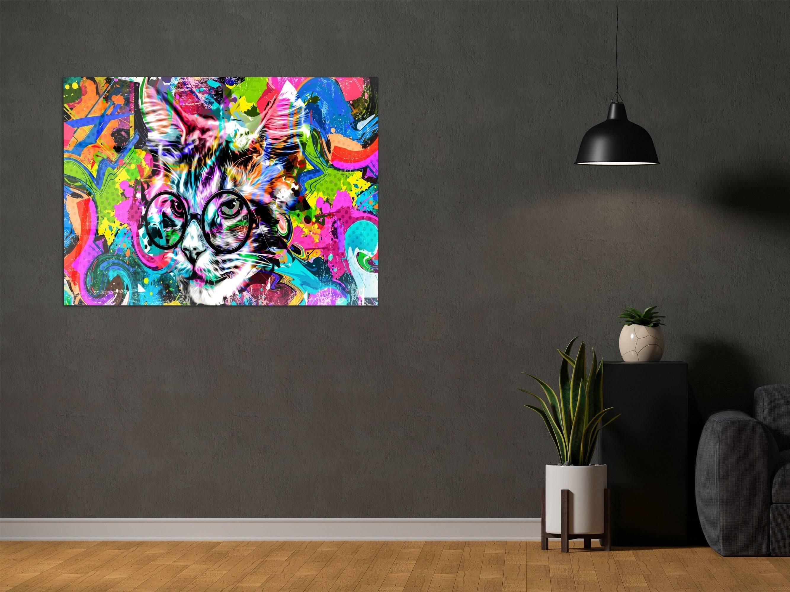 ・"Color of Cat the Wise"・Glass Wall Art
