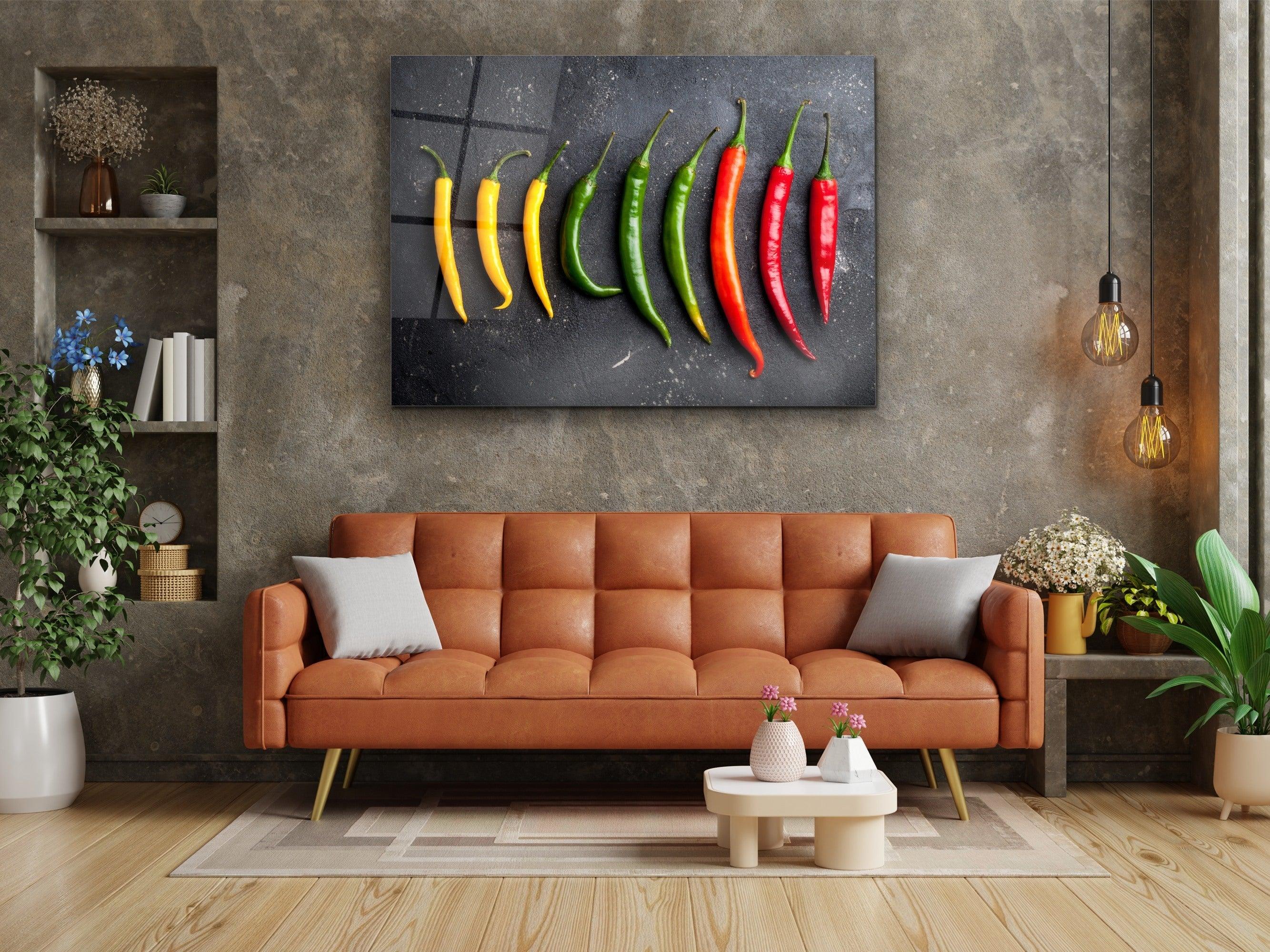 ・"Colors of Pepper -Colorful Spices"・Glass Wall Art - Wonders Of Wall