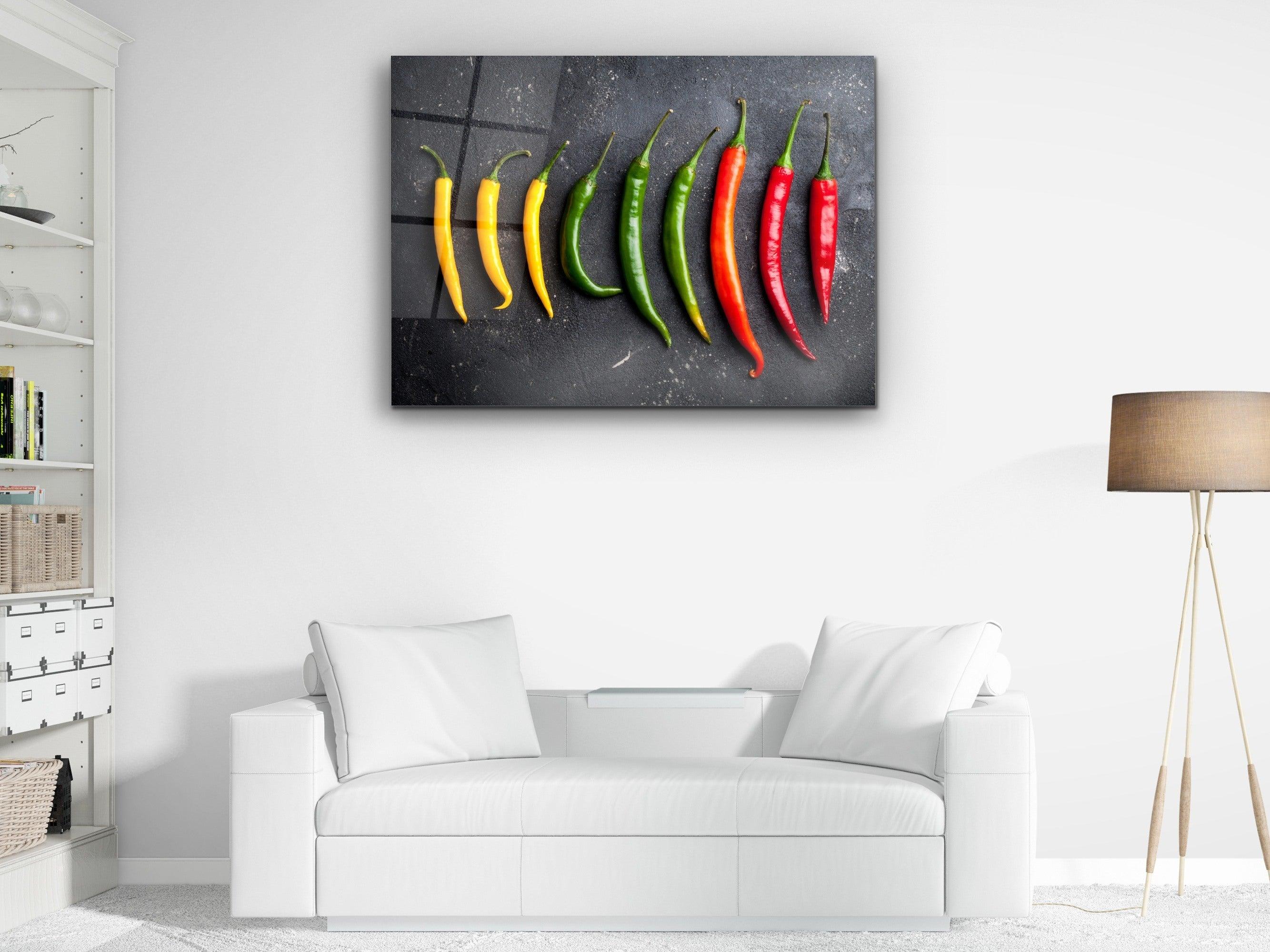 ・"Colors of Pepper -Colorful Spices"・Glass Wall Art - Wonders Of Wall