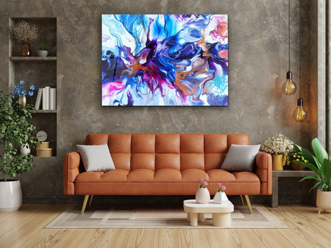 ・"Colorspray Abstract"・Glass Wall Art - Wonders Of Wall