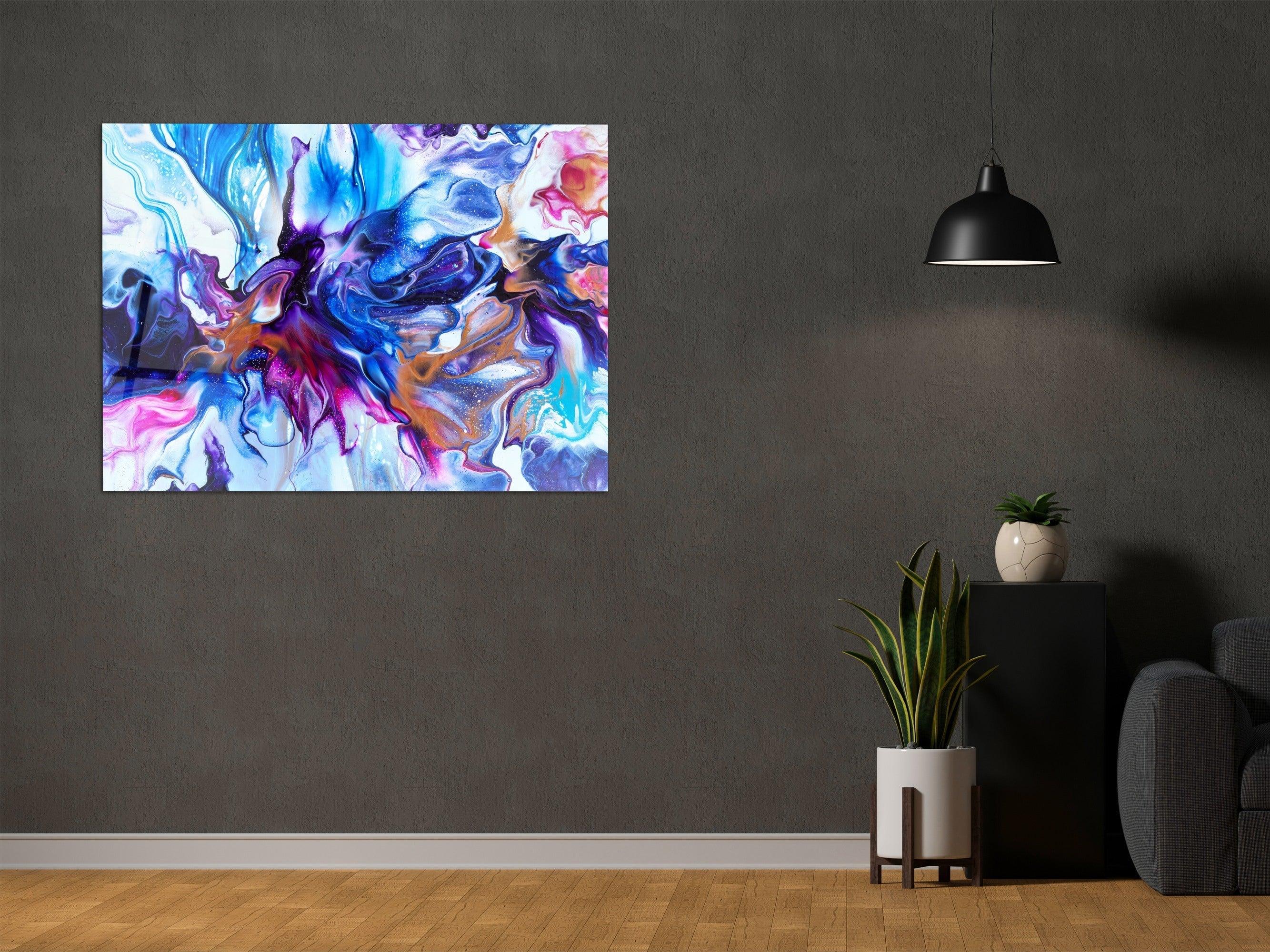 ・"Colorspray Abstract"・Glass Wall Art - Wonders Of Wall