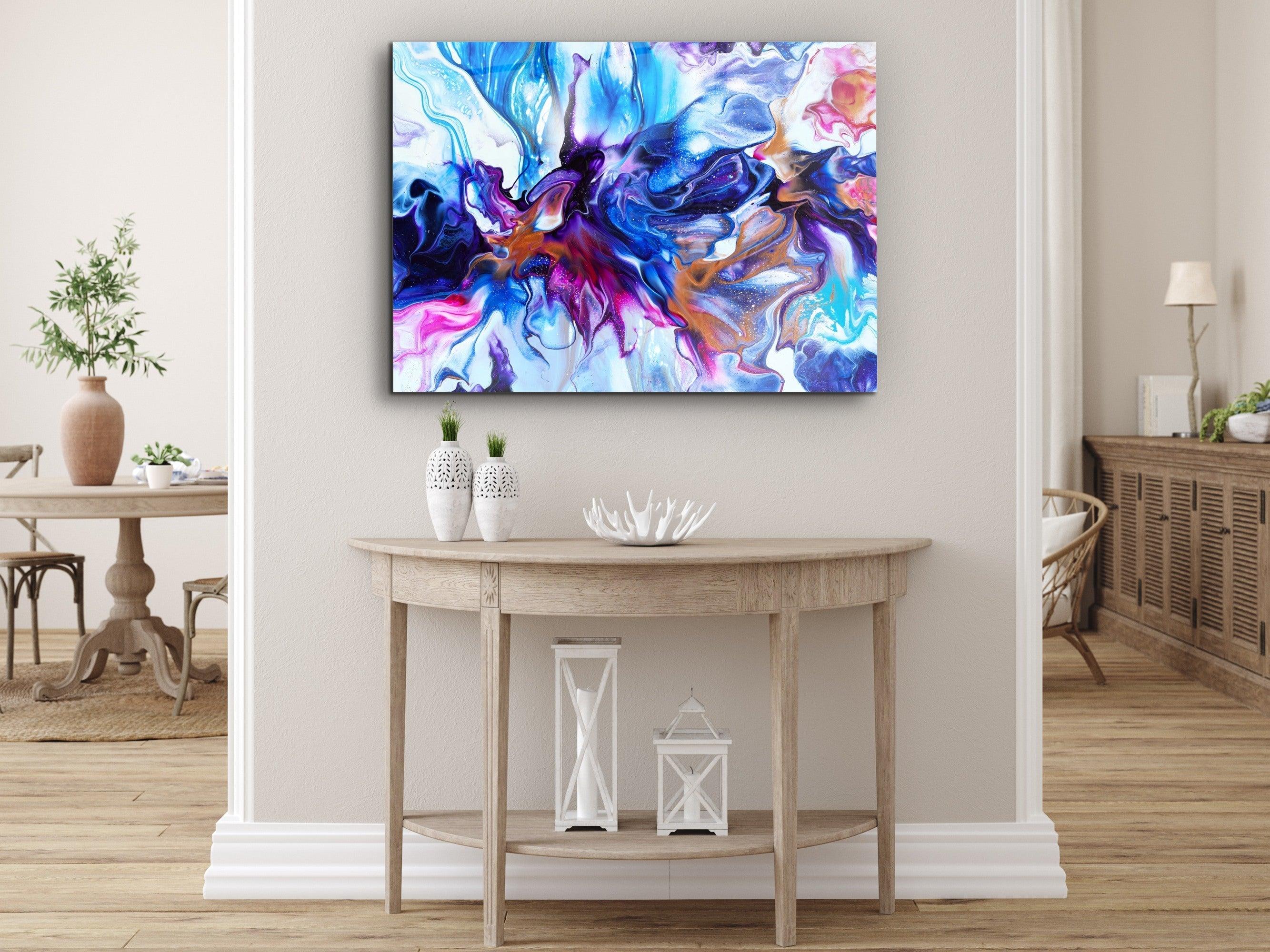 ・"Colorspray Abstract"・Glass Wall Art - Wonders Of Wall