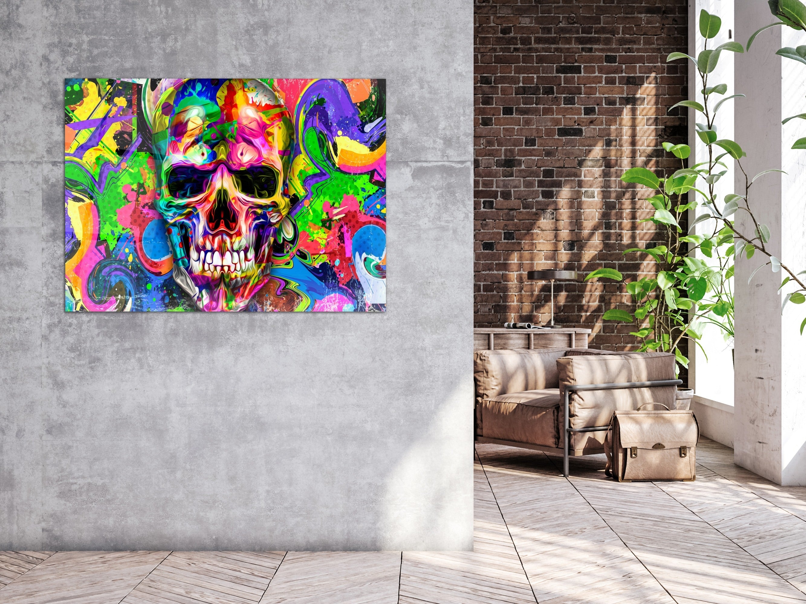 ・"Death Lord of Colors"・Glass Wall Art