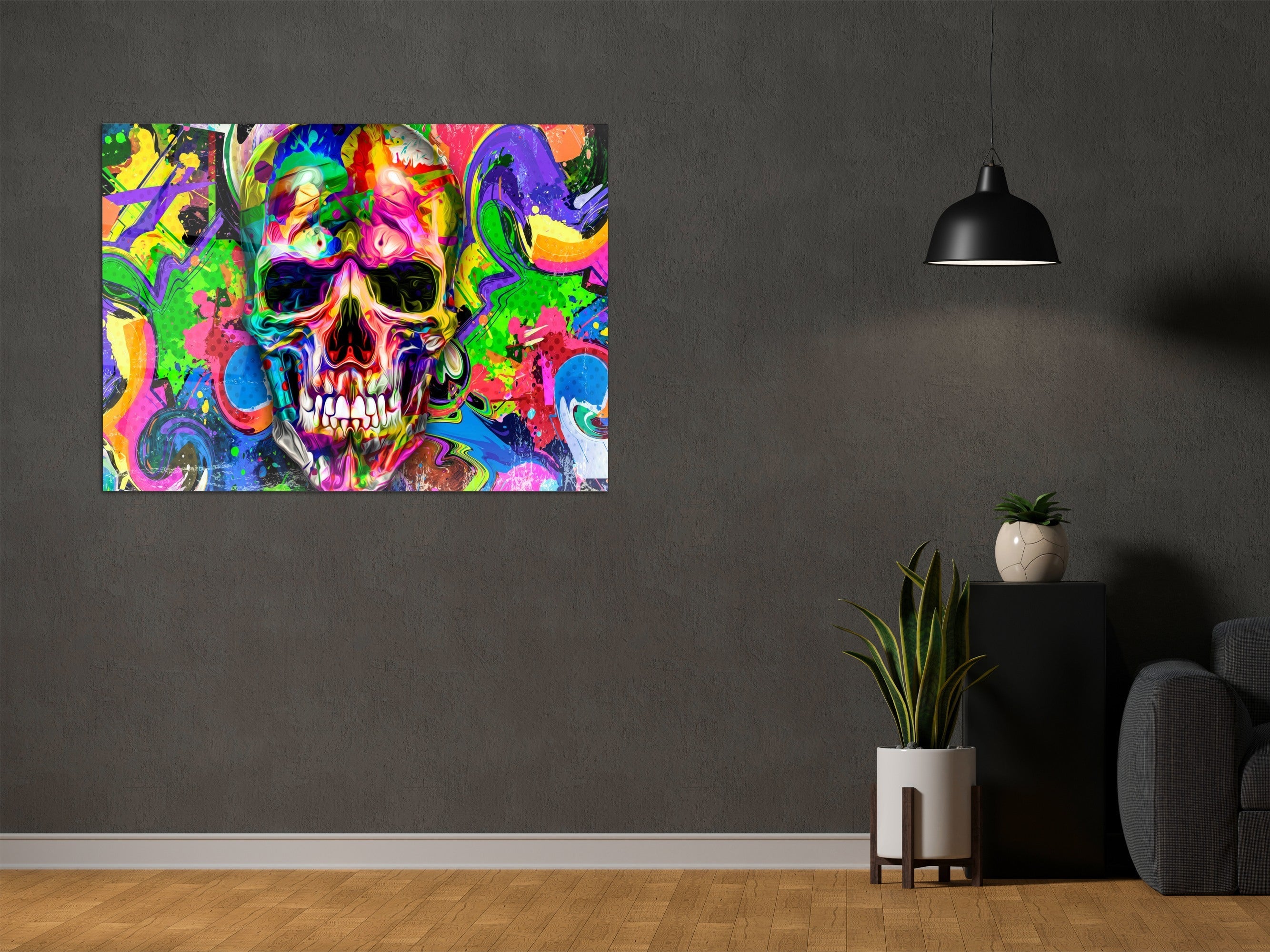 ・"Death Lord of Colors"・Glass Wall Art