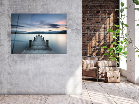 ・"Docks in Heaven"・Glass Wall Art - Wonders Of Wall