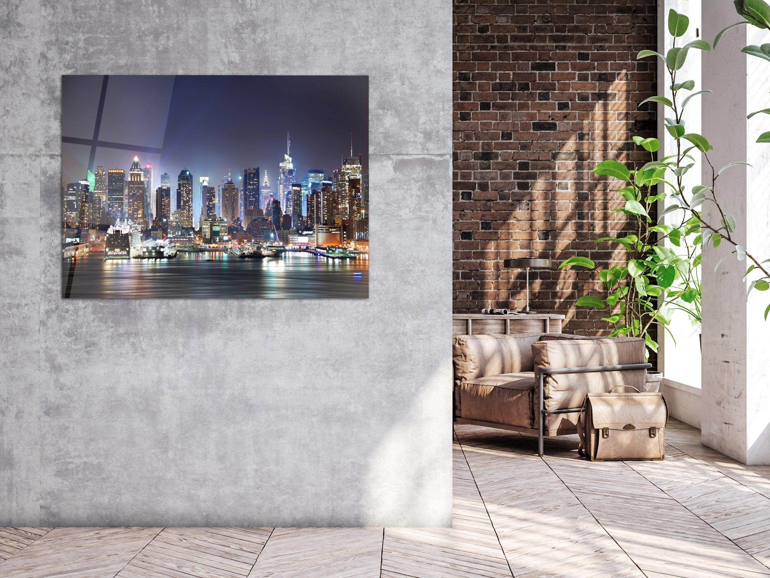 ・"Dream of New York"・Glass Wall Art - Wonders Of Wall