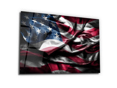 ・"Flag and Freedom"・Glass Wall Art - Wonders Of Wall