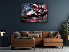 ・"Flag and Freedom"・Glass Wall Art - Wonders Of Wall