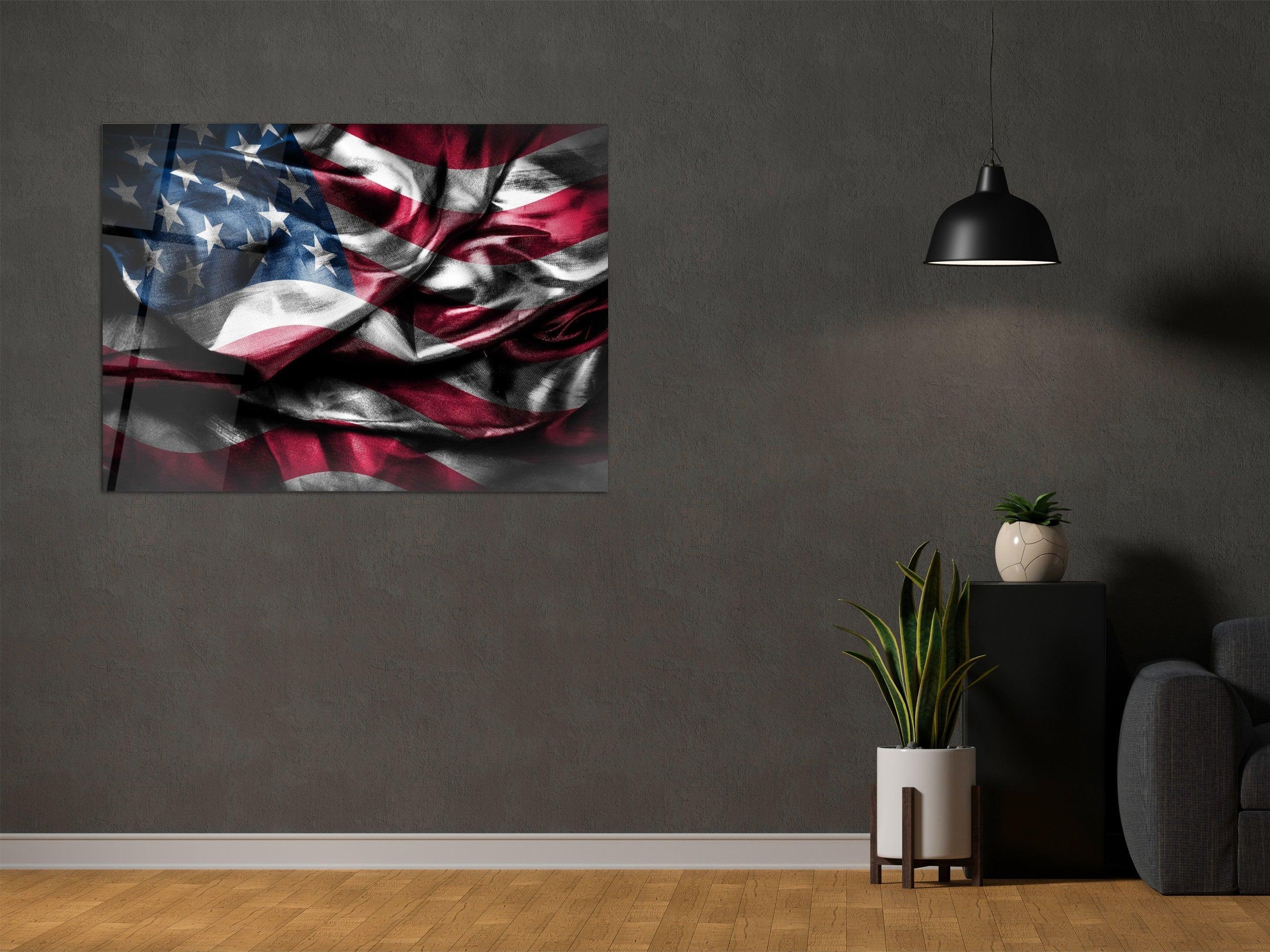 ・"Flag and Freedom"・Glass Wall Art - Wonders Of Wall