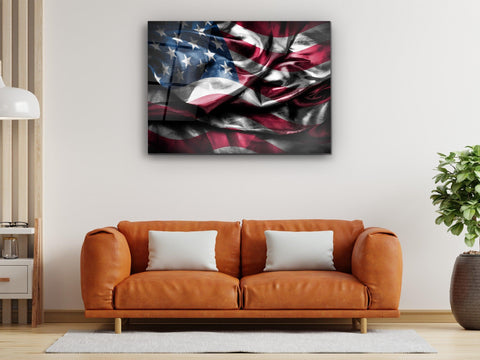 ・"Flag and Freedom"・Glass Wall Art - Wonders Of Wall