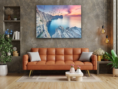 ・"Forgotten Island -Cap de Formentor"・Glass Wall Art