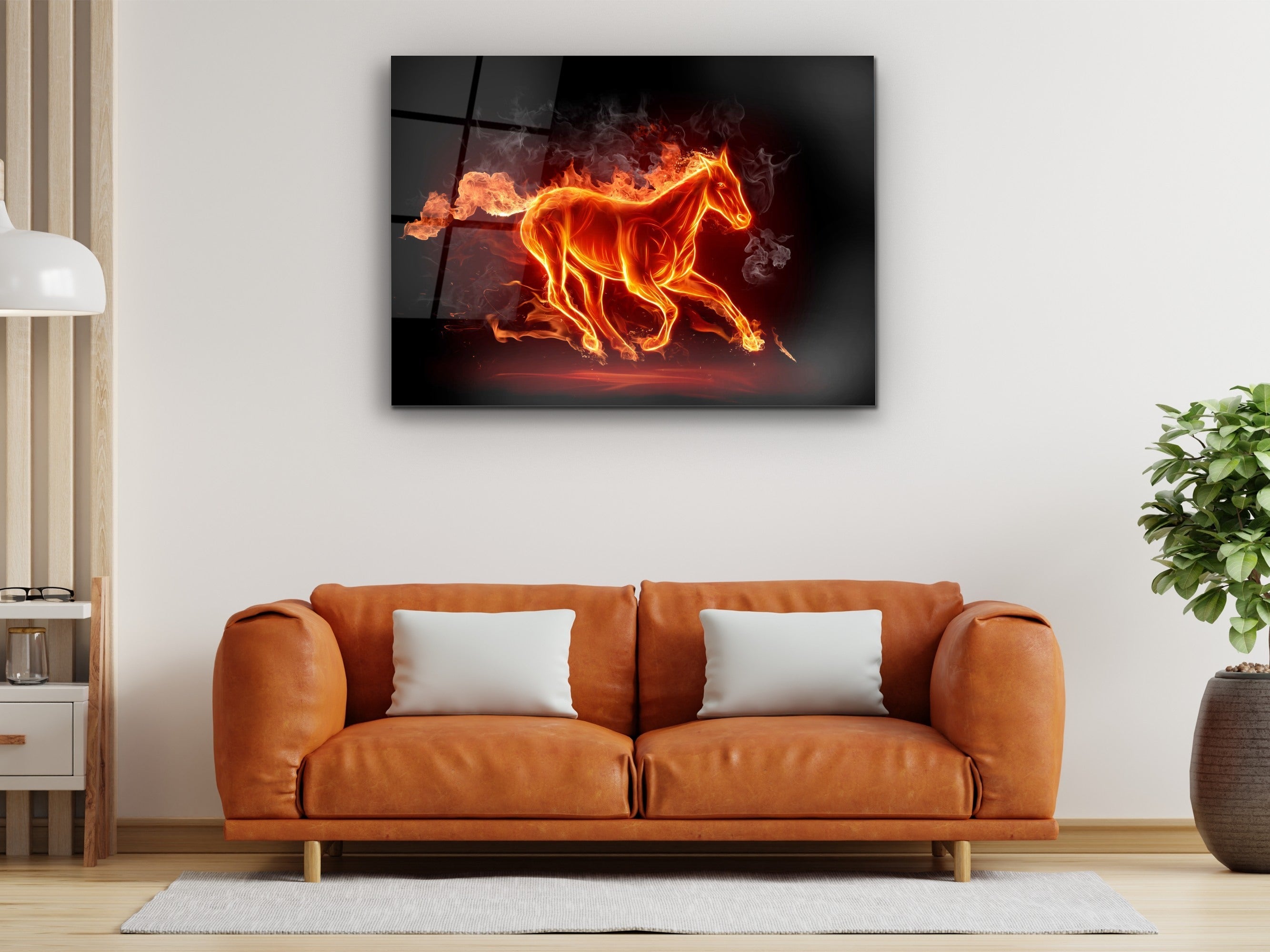 ・"Flames of Freedom"・Glass Wall Art