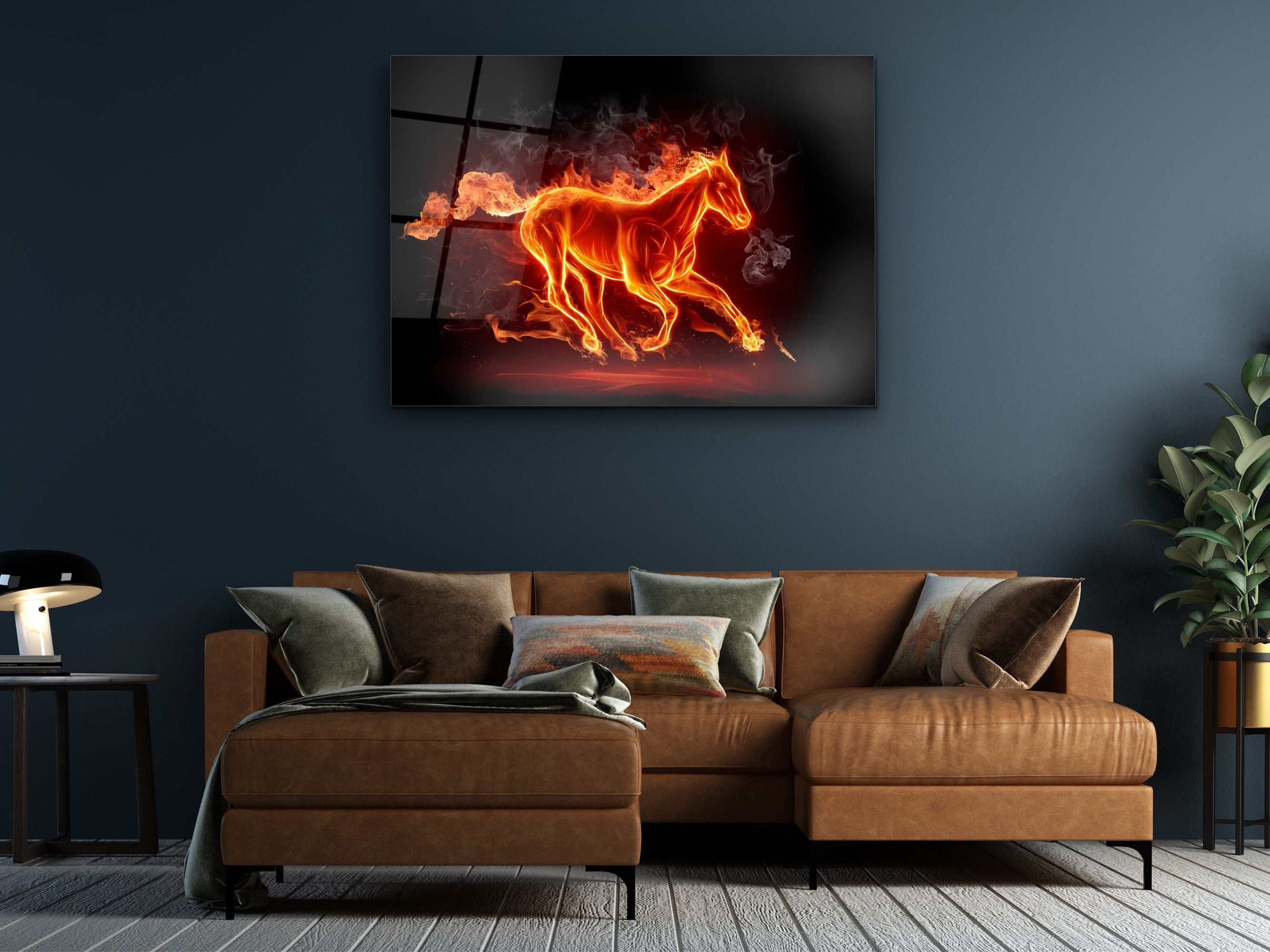 ・"Flames of Freedom"・Glass Wall Art