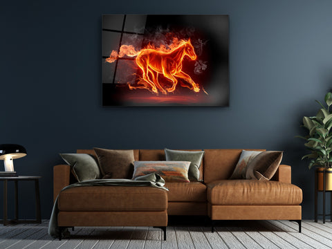 ・"Flames of Freedom"・Glass Wall Art