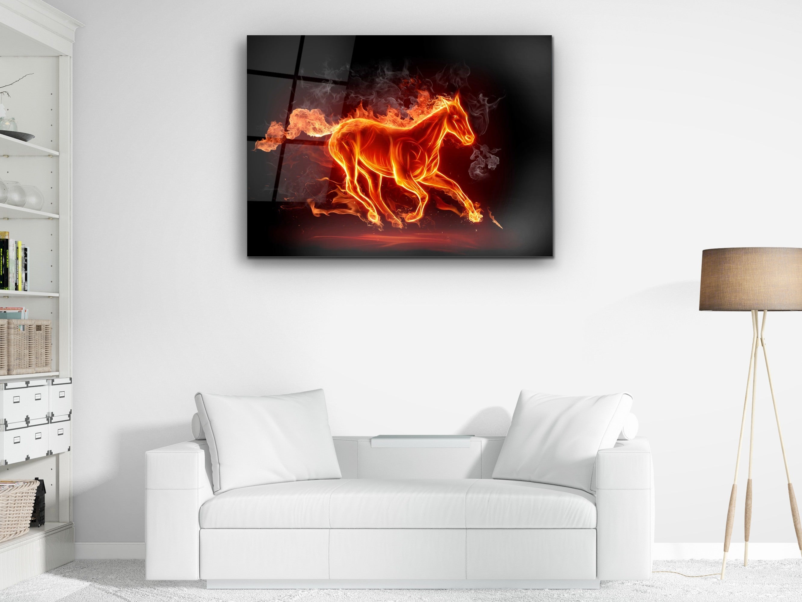 ・"Flames of Freedom"・Glass Wall Art