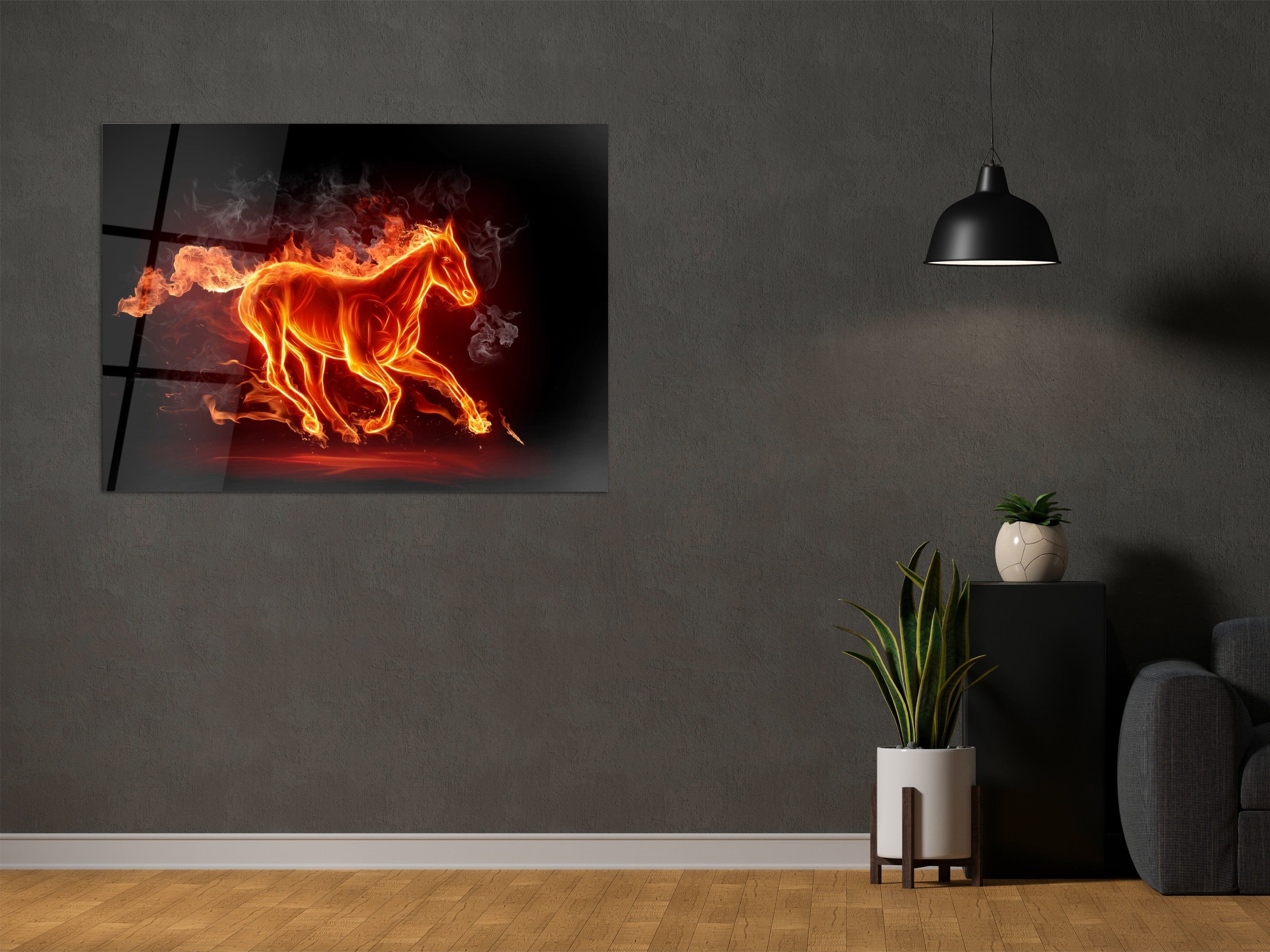 ・"Flames of Freedom"・Glass Wall Art