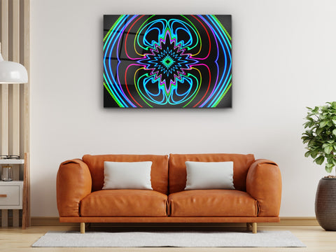 ・"Neon Dreamscape"・Glass Wall Art