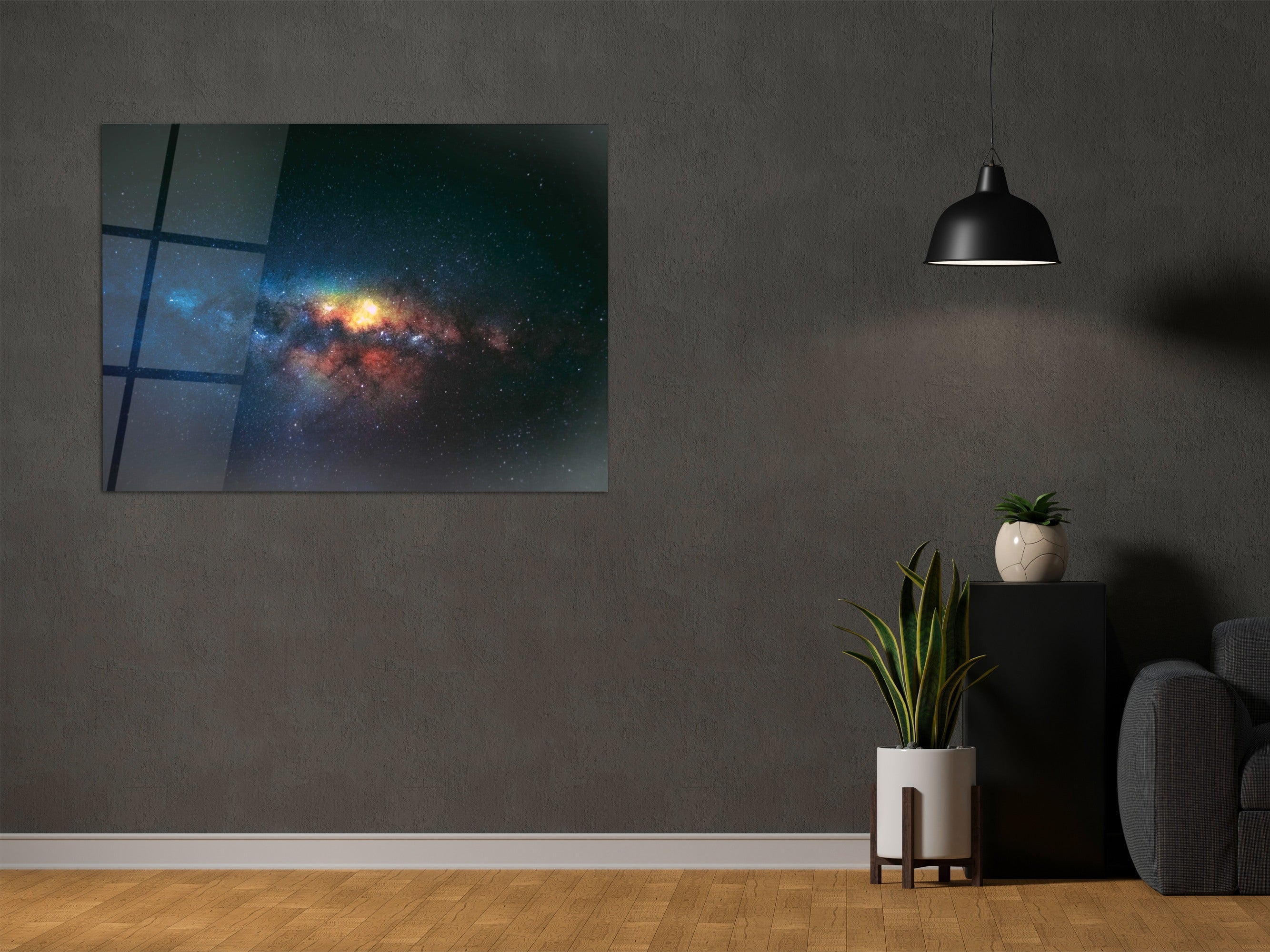 ・"Galactic Dreamscape"・Glass Wall Art