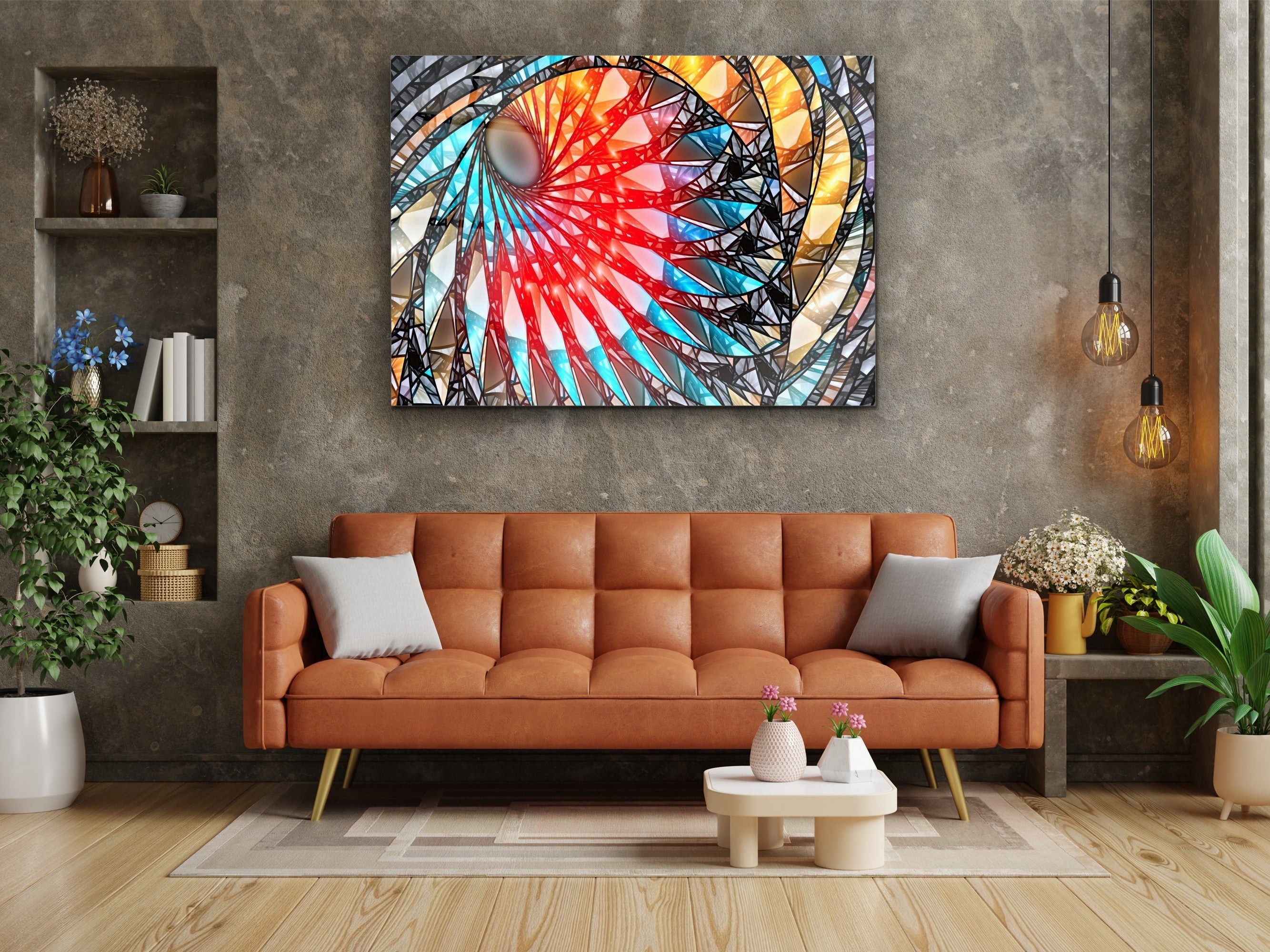 ・"Abstract Surreal Art"・Glass Wall Art