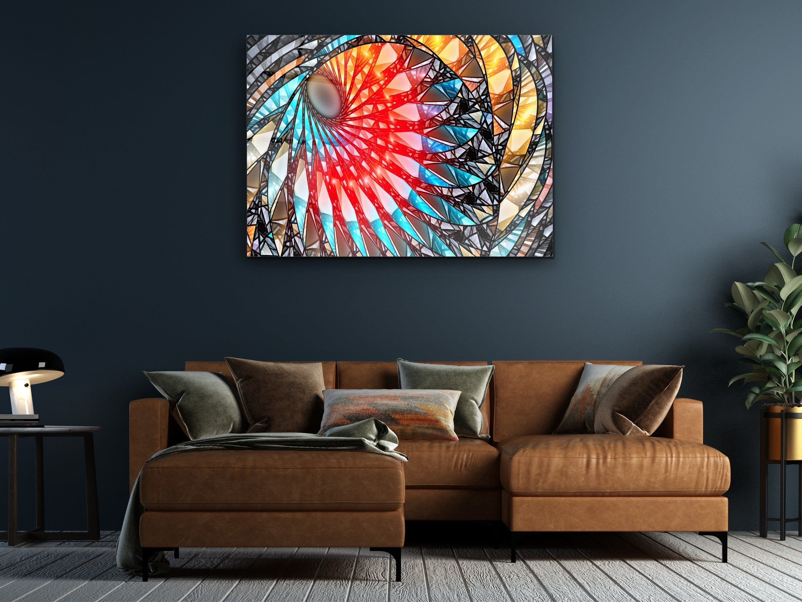 ・"Abstract Surreal Art"・Glass Wall Art