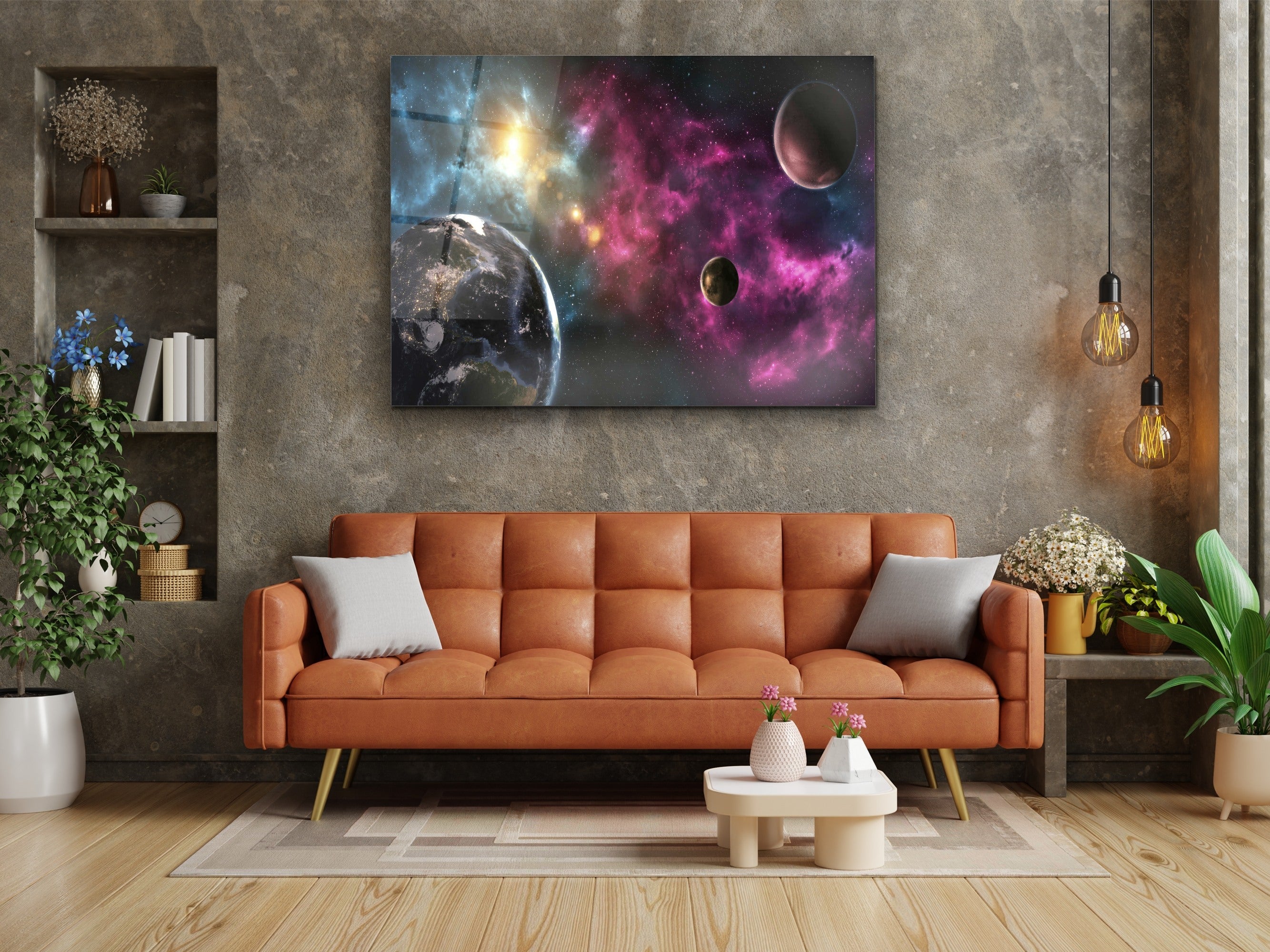 ・"Colors of Space"・Glass Wall Art