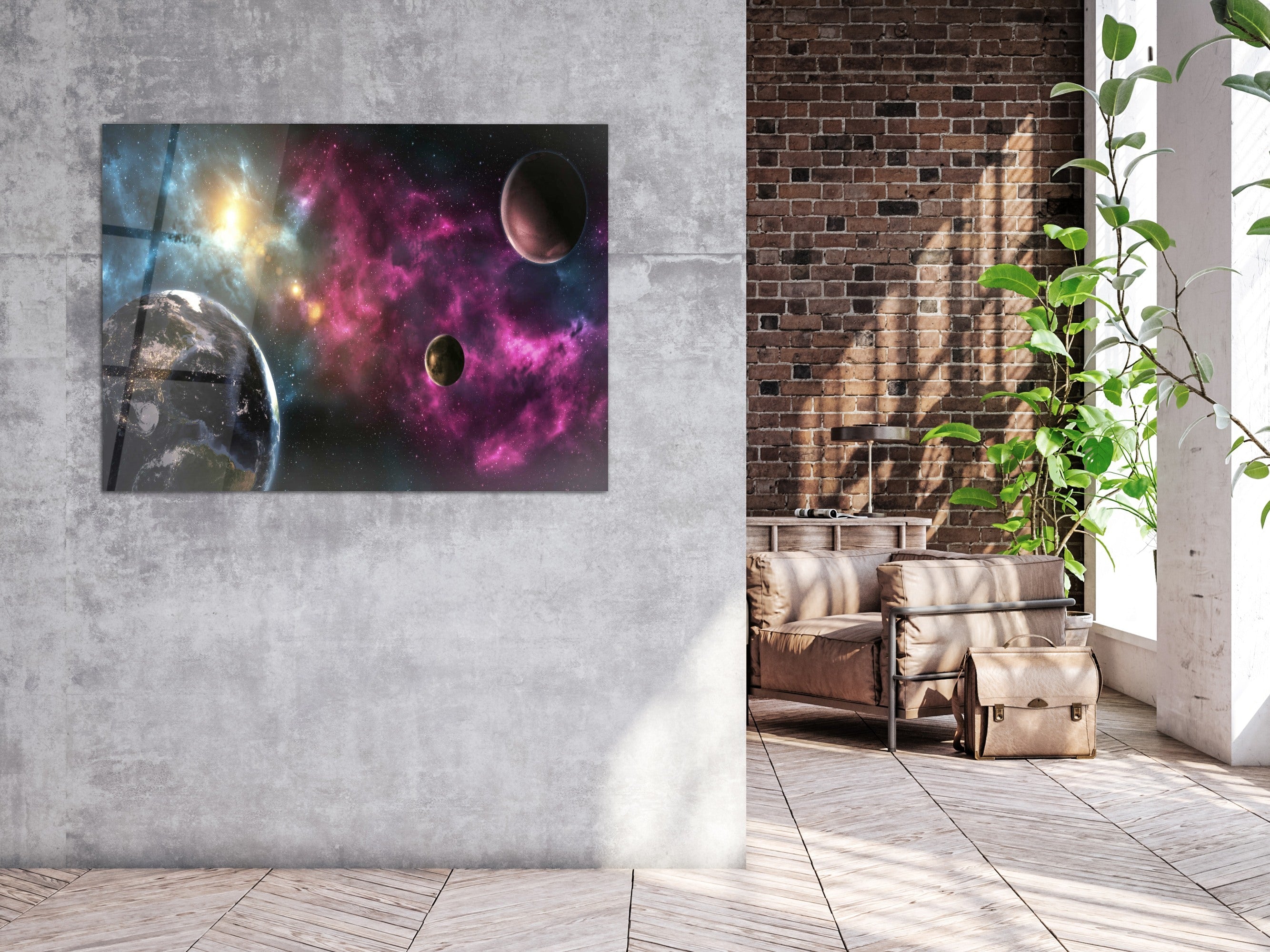 ・"Colors of Space"・Glass Wall Art