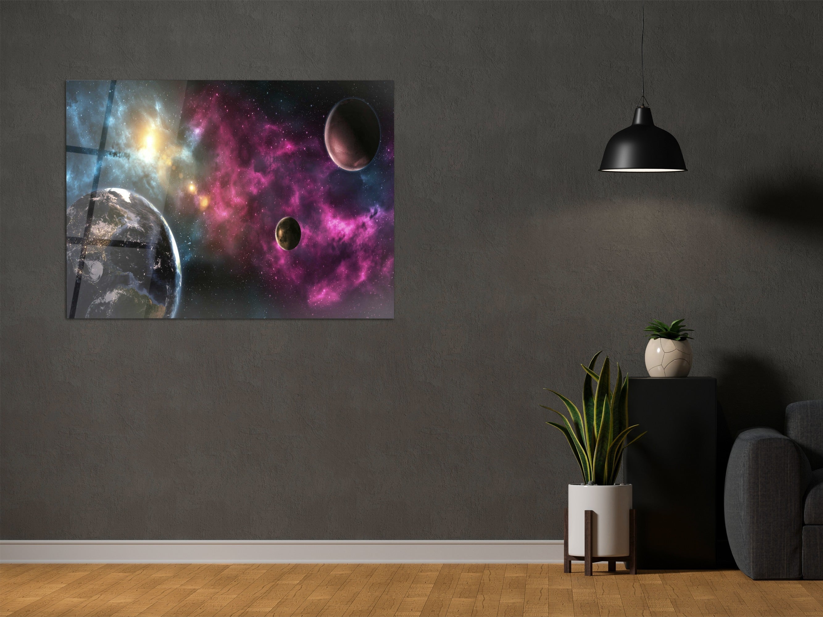 ・"Colors of Space"・Glass Wall Art